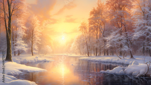 A Snowy Symphony, Sunlight Dances on Glistening Snowflakes