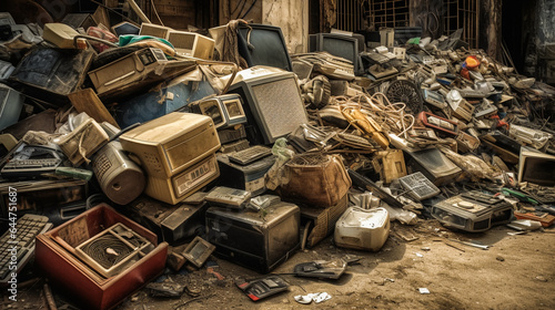 A pile of discarded or unwanted goods. AI Generated