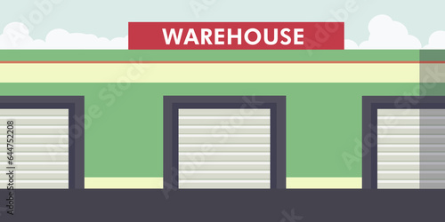 Logistica dello stoccaggio di un camion refrigerato - illustrazioni Auto magazzino pacchi