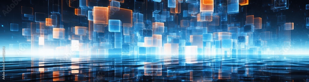 Fototapeta premium Abstract technology banner for corporate use