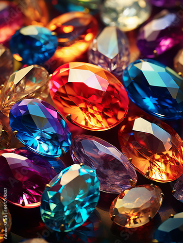 Colourful Precious Bright Gem Stones