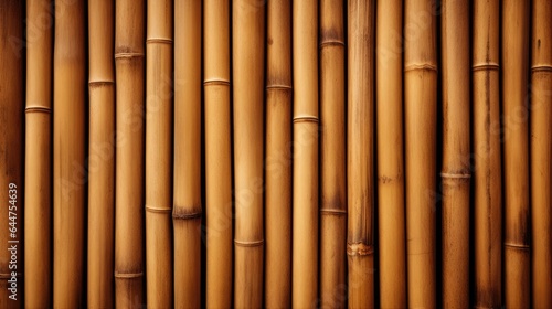 Bamboo fence close up background.