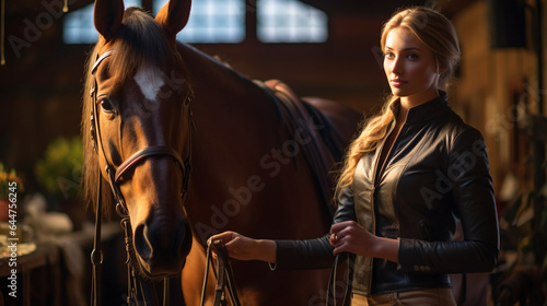Regal Horse and Rider. Equestrian Elegance