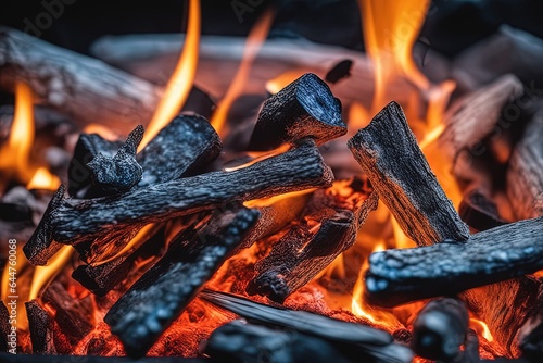 fire flames on a black backgroundfire flames on a black backgroundburning fire on a wooden background photo