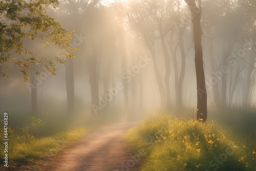 beautiful sunset in the forest beautiful sunset in the forest beautiful morning in the forest. nature background.