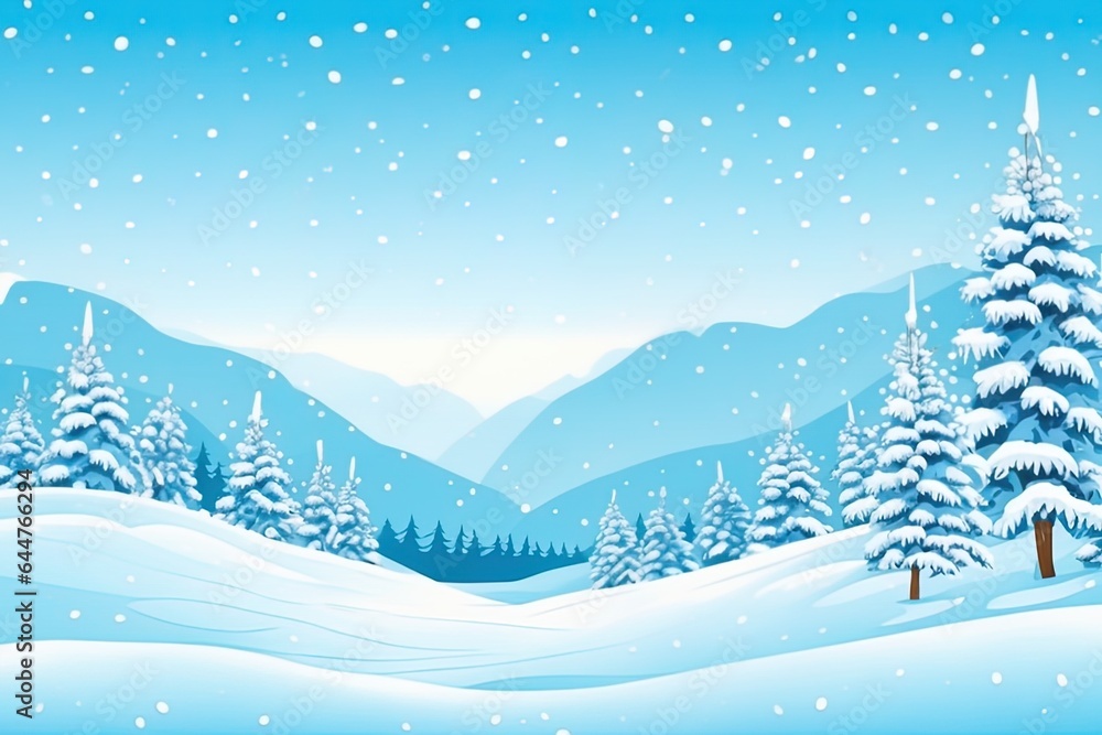 winter forest landscape background winter forest landscape background winter landscape. vector illustration