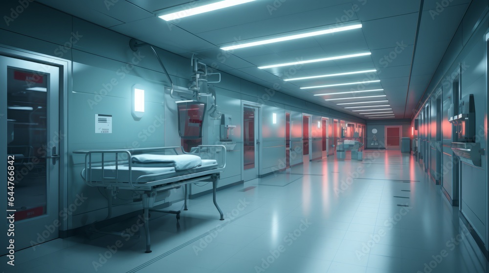 Hospital surgery corridor, blurry background, high quality, 16:9 Hospital surgery corridor, blurry background, high quality, 16:9