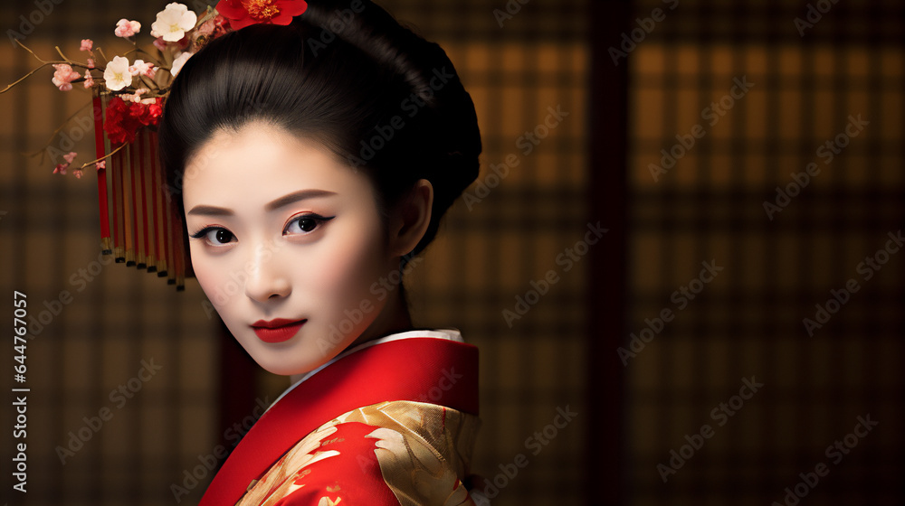Japanese Geisha , Cultural photo of a Japanese Lady. Ai generative. Japanese Geisha , Cultural photo of a Japanese Lady. Ai generative.