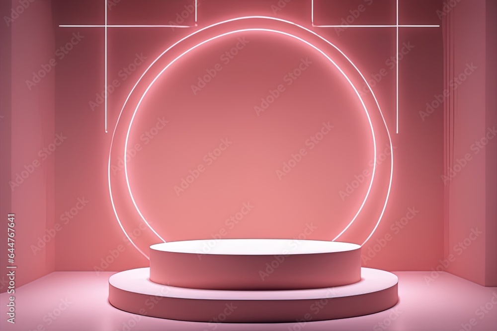 empty podium in the empty room, 3d rendering.empty podium in the empty room, 3d rendering.abstract scene with empty podium and empty product for product display on the background. 3d render