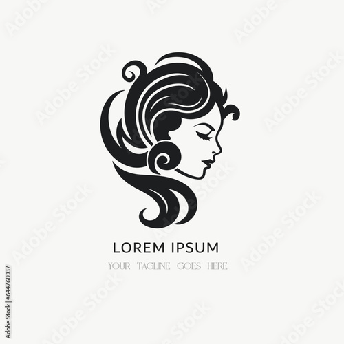 hair beauty logo design for salon