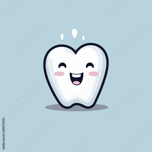 Oral healthcare filled outline colorful logo. Child friendly. Patient care. Smiling molar. Design element. Created with artificial intelligence. Cute ai art for corporate branding, dental hygienist