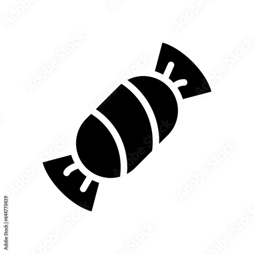candy sugar solid black icon
