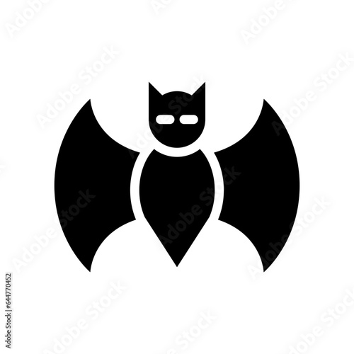 bat nightmare solid black icon
