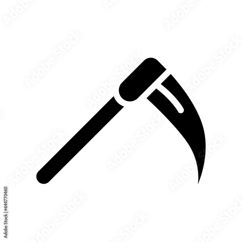 scythe of grim reaper solid black icon
