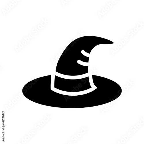 hat of the witch solid black icon
