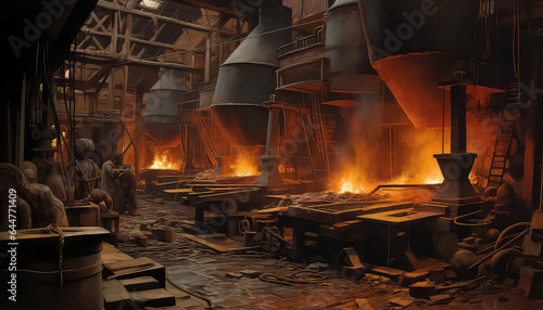 iron foundry with a continuous casting machine.