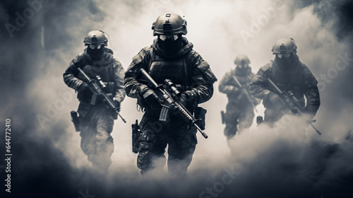 Special Forces in the smoke