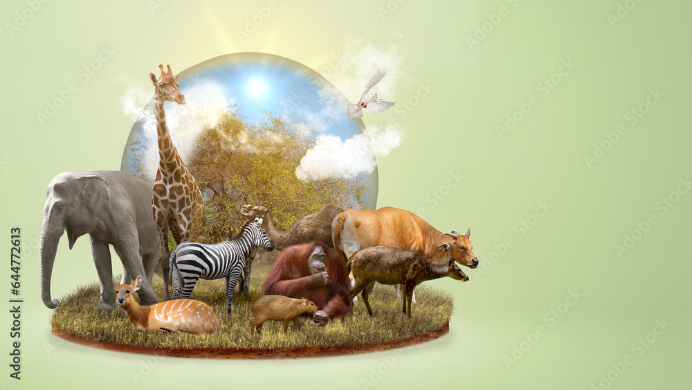 Naklejka premium World Animal Day