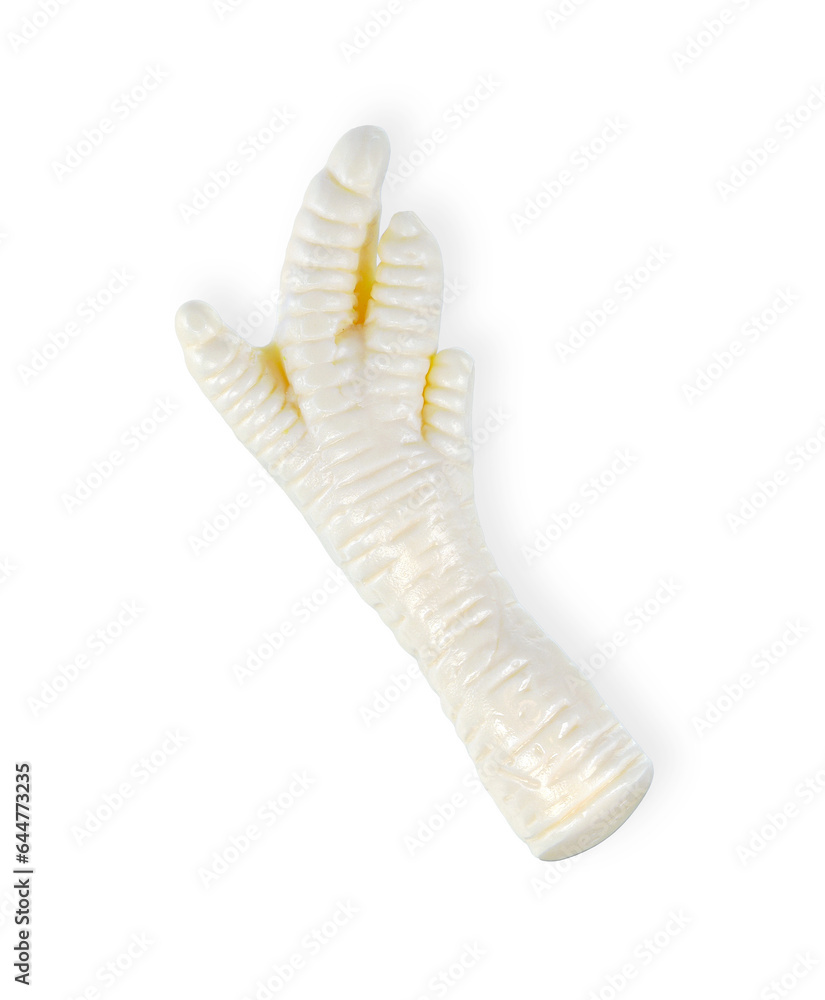 Chicken feet gummy isolated on white background. Chicken feet gummy isolated on white background.