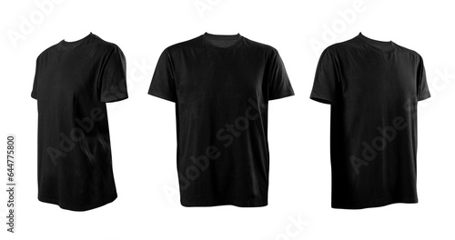 Plain black t-shirt mockup template