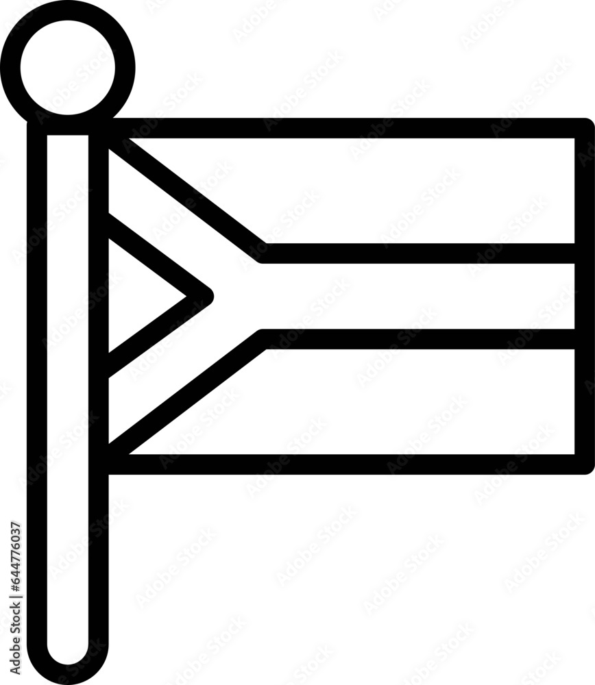 South Africa Flag icon in line art. South Africa Flag icon in line art.