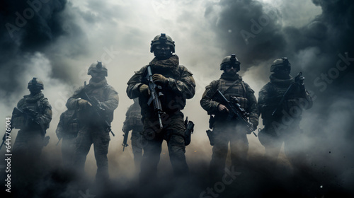 Special Forces in the smoke