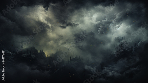 Black cloud landscape background