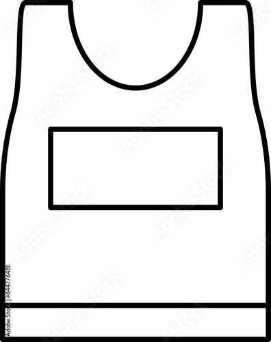 Isolated Tank Top in Thin Line Art.