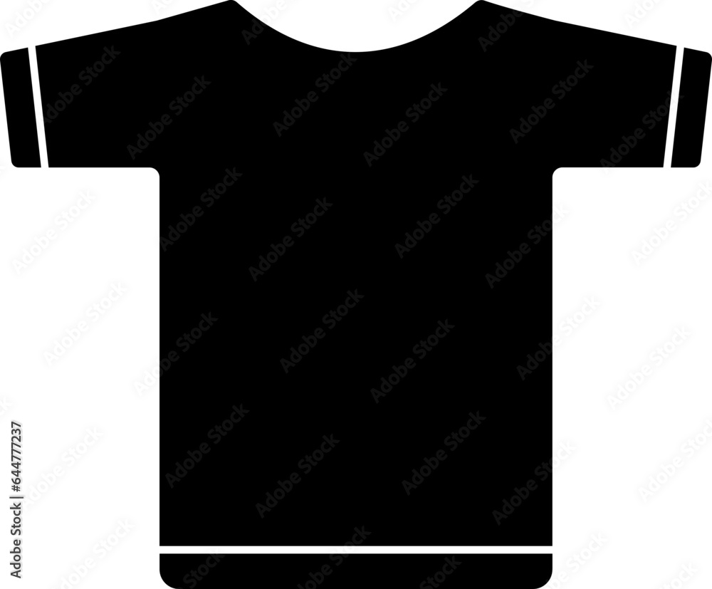 T-Shirt Icon Or Symbol In Black And White Color.