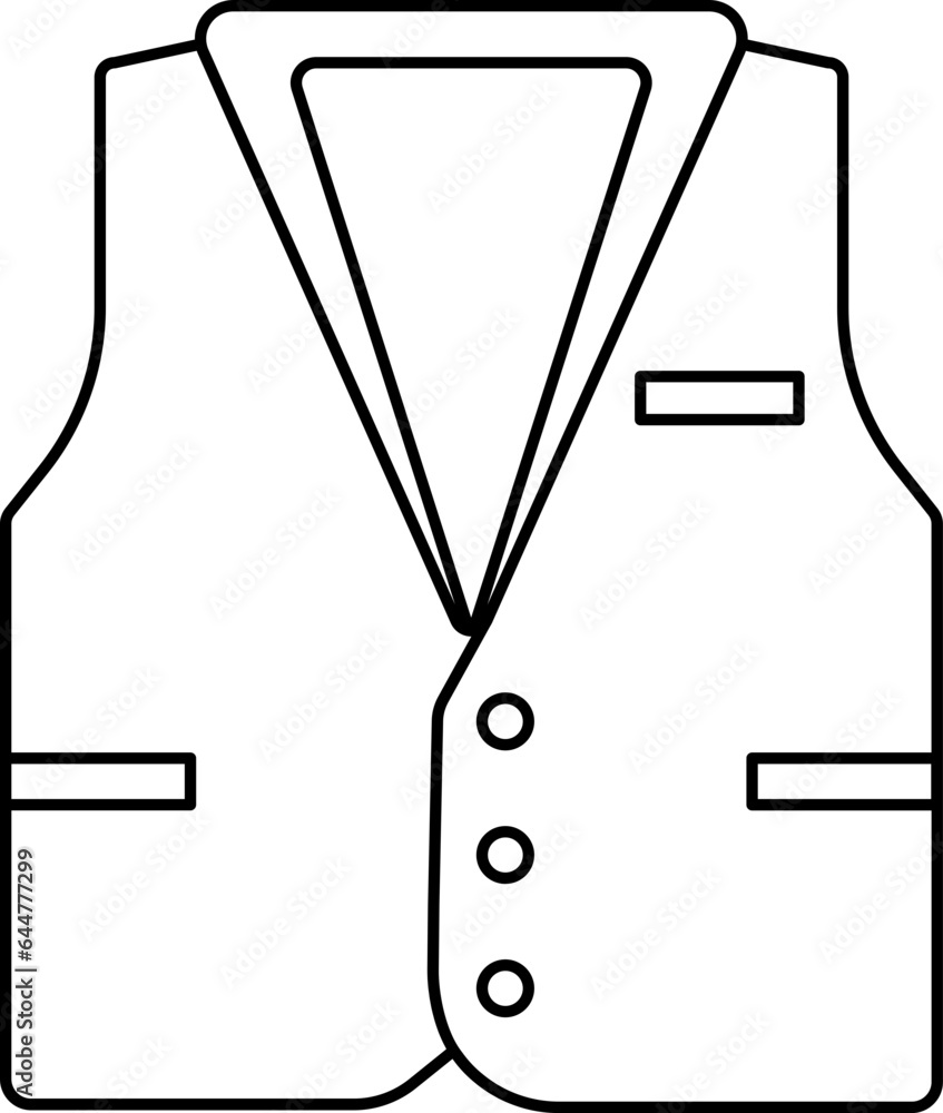 Wsvgstcoat Icon Or Symbol In Line Art. Wsvgstcoat Icon Or Symbol In Line Art.