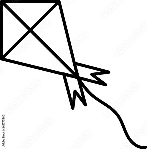 Illustration of Kite icon in line art. © Abdul Qaiyoom