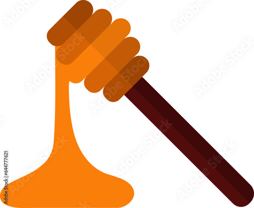 Vector illustration of Honey dipper stick icon.