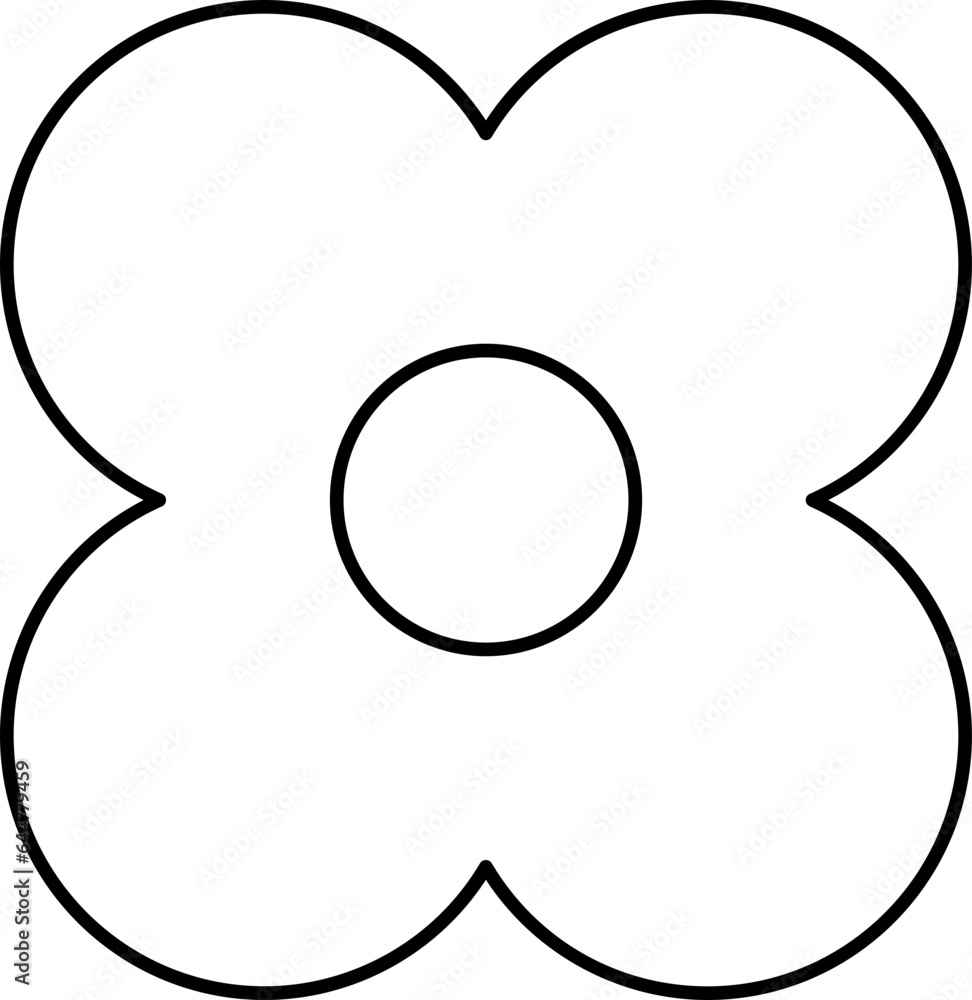 Isolated Cookie Icon In Black Outline.