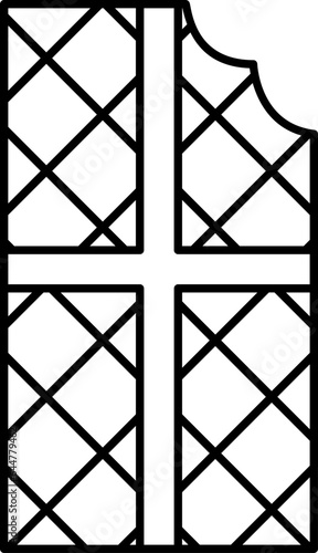 Wafer Icon In Black Outline.