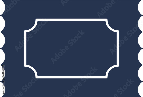 Illustration of Ticket Icon In Blue And White Color.