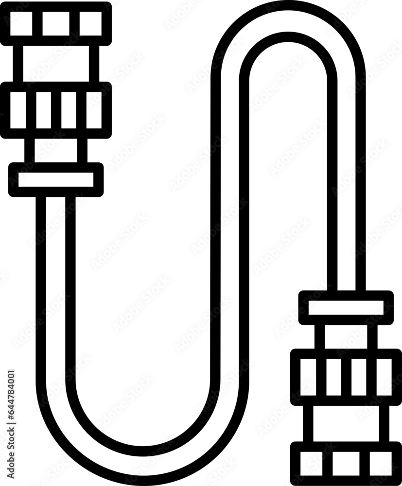 Isolated BNC Cable Connector Icon in Flat Style. Isolated BNC Cable Connector Icon in Flat Style.