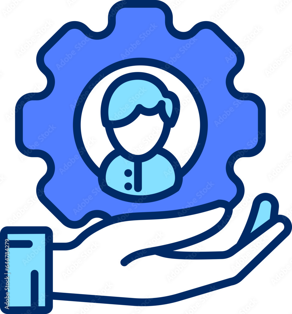 User settings or management icon in flat style. User settings or management icon in flat style.