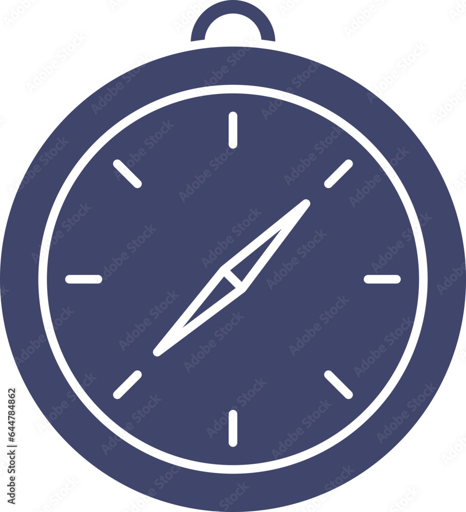 Compass Icon In Blue And White Color. Compass Icon In Blue And White Color.
