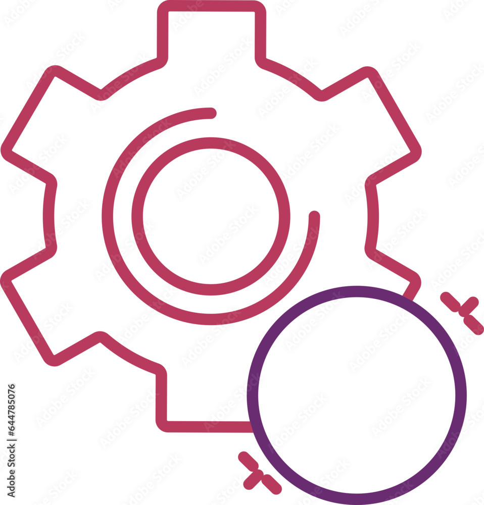 Coin Setting Icon In Pink And Purple Color. Coin Setting Icon In Pink And Purple Color.