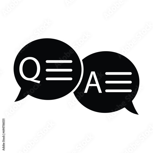 qa q a icon vector faq sign ask answer icon