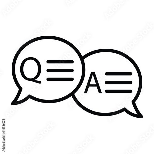 qa q a icon vector faq sign ask answer icon