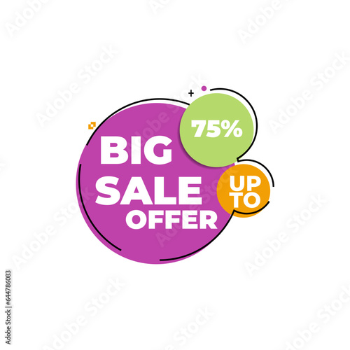 Big Sale up to  discount banner design template  vector illustration
