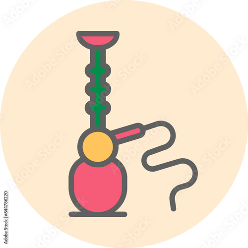 Illustration of Hookah icon in flat style.