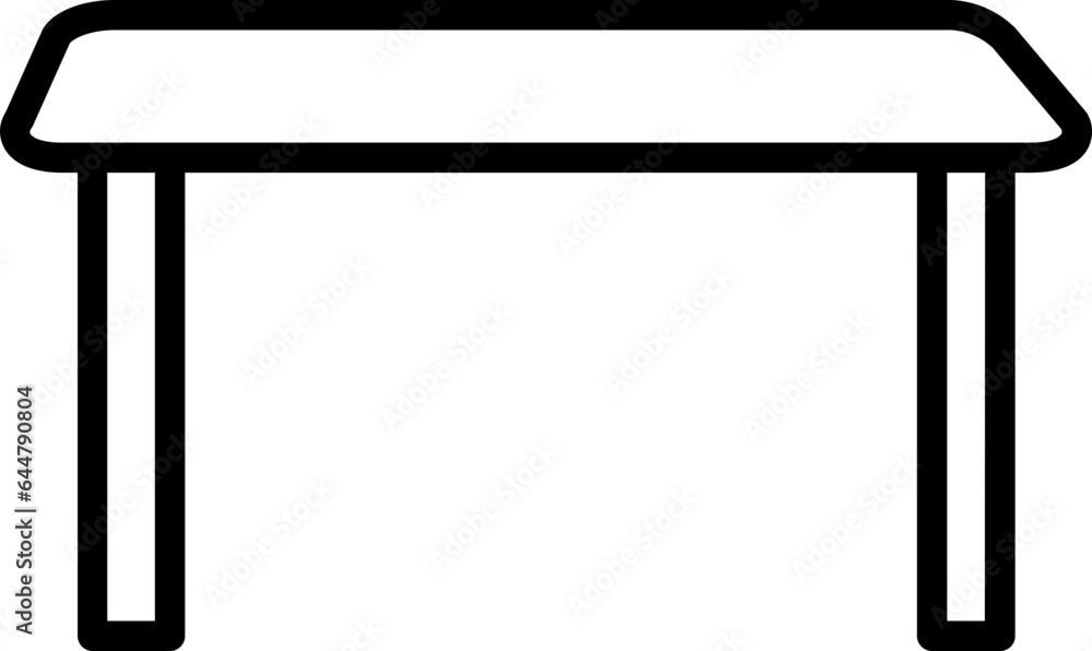 Line art illustration of Table icon. Line art illustration of Table icon.