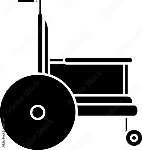 Illustration of Wheelchsvgr icon in b&w color.