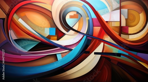 Abstract Fusion: Abstract shapes merging into a harmonious composition