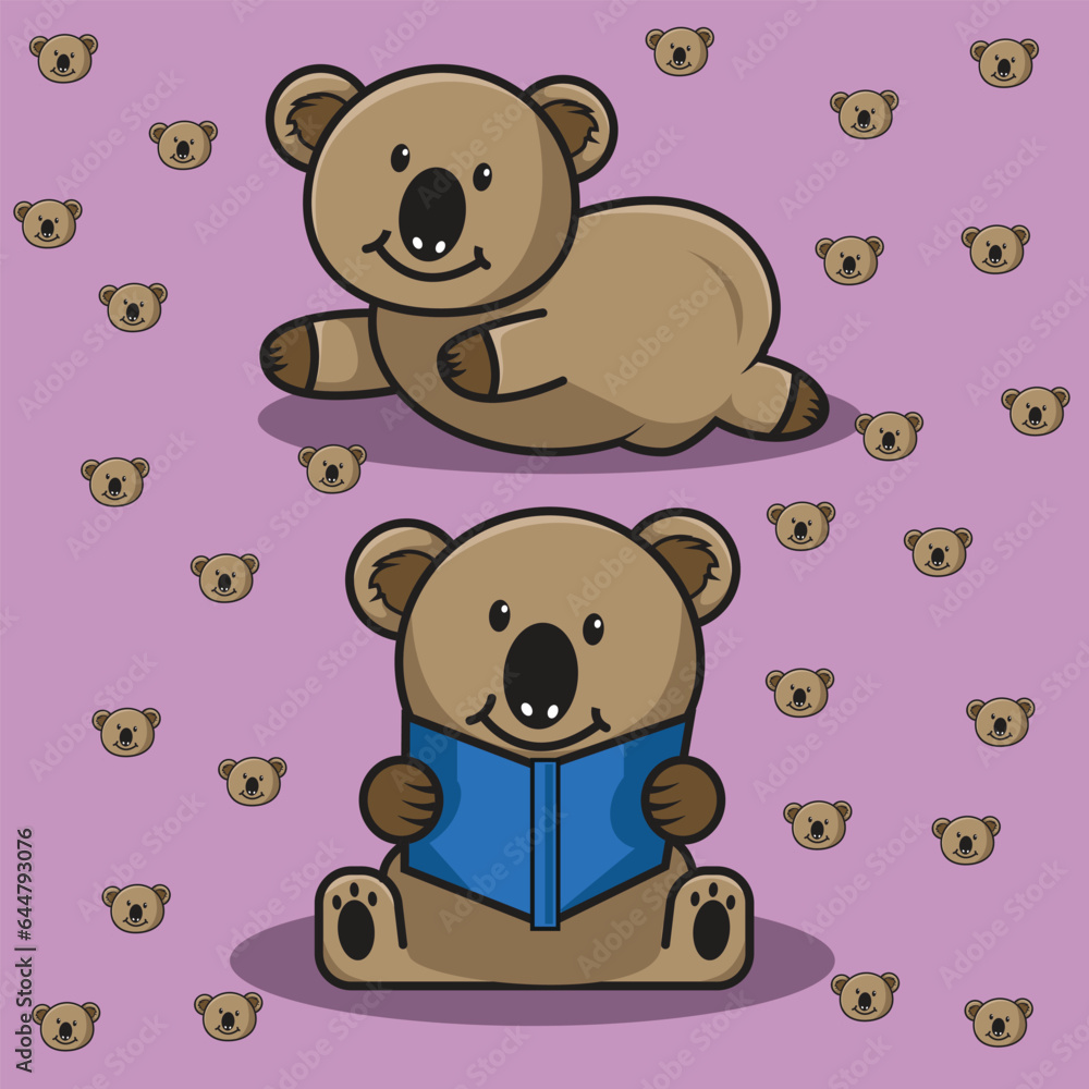 Obraz premium koala cute mascot vector icon