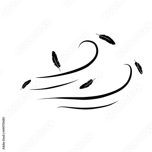 feathers blowing in the wind