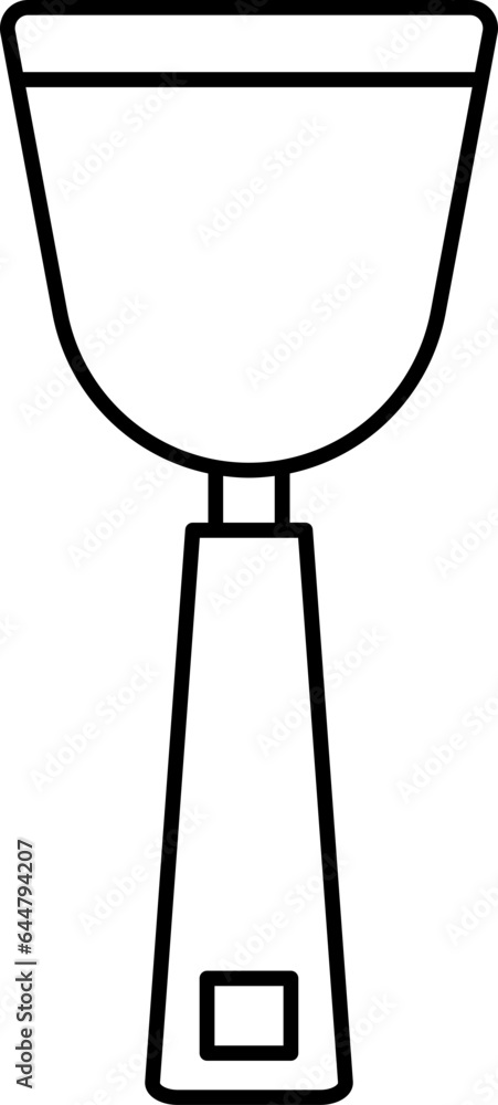 Paint Scraper Icon In Thin Line Art. Paint Scraper Icon In Thin Line Art.