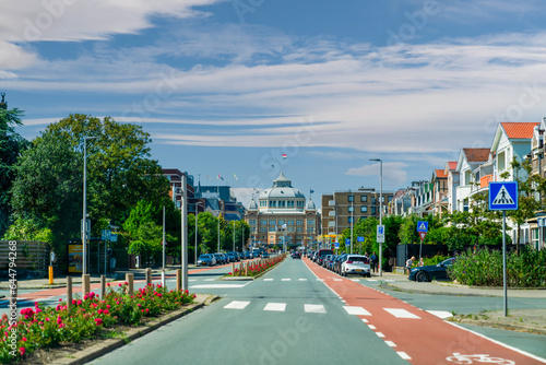 Quadro em tela The Hague, Holland-July 26 2023: Grand Hotel Amrâth Kurhaus, Scheveningen among the building